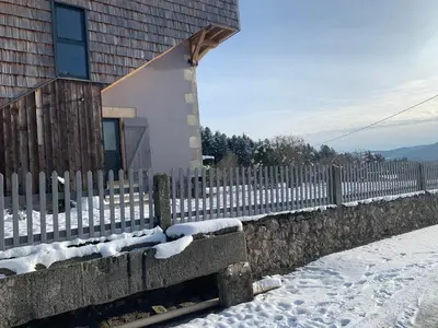 Vue générale sur la montagne ou vue sur la montagne depuis la maison de vacances