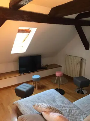 Télévision ou salle de divertissement dans l'établissement GITE DES FORGERONS