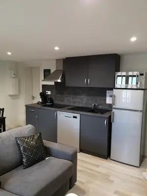 Cuisine ou kitchenette dans l'établissement Le Cocon de Tom