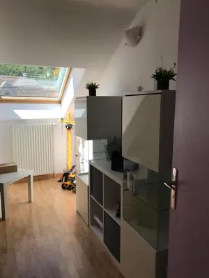 Cuisine ou kitchenette dans l'établissement Résidence de l’ex hôtel des roches