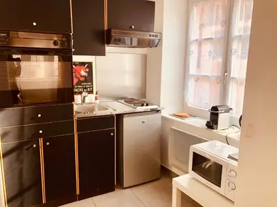 Cuisine ou kitchenette dans l'établissement Chez Jeanne - 2 personnes