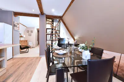 Coin salon dans l'établissement Appartement Villa Joseph