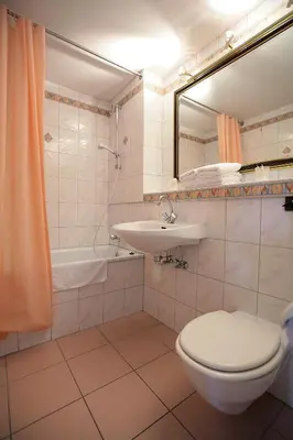 Salle de bains dans l'établissement Hôtel Restaurant Au Relais D'Alsace