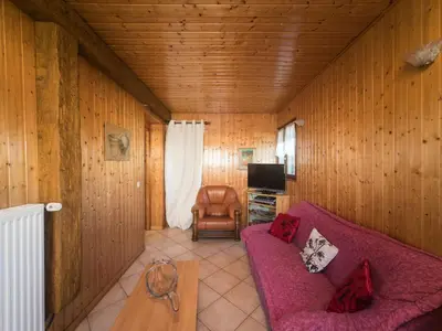 Coin salon dans l'établissement House in Vosges near Cascades du Gerhard