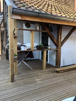Balcon ou terrasse dans l'établissement appartement Vintage a l ancienne forge