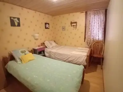 Un ou plusieurs lits dans un hébergement de l'établissement appartement spacieux dans joli village alsacien