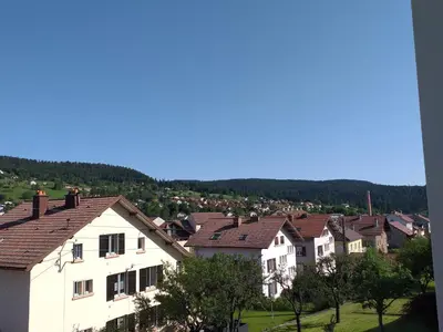 Vue générale sur la montagne ou vue sur la montagne depuis la maison de vacances