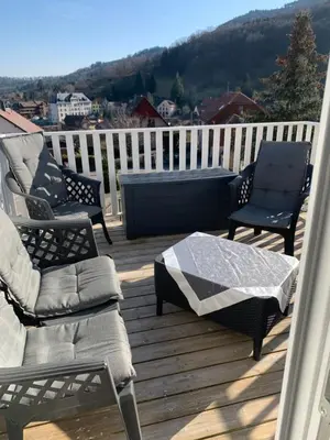 Vue générale sur la montagne ou vue sur la montagne depuis l'appartement