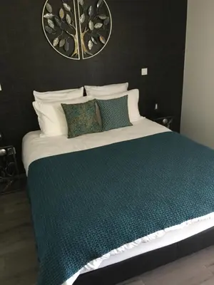 Un ou plusieurs lits dans un hébergement de l'établissement Le Riesling Colmar centre Charmant appartement avec terrasse et parking gratuit