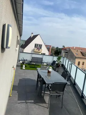 Balcon ou terrasse dans l'établissement Appartement Magnîolia proche centre Ville