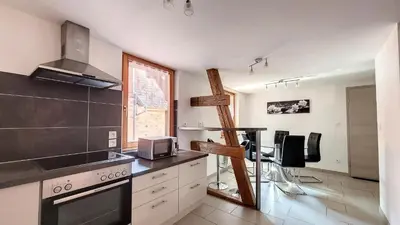 Cuisine ou kitchenette dans l'établissement Le Zen d'Eguisheim