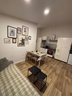 Cuisine ou kitchenette dans l'établissement LE PIED A TERRE SELESTADIEN
