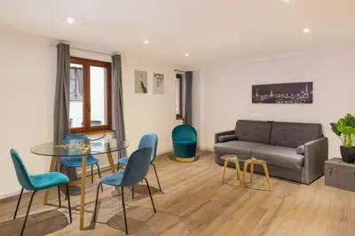 Coin salon dans l'établissement Travel Homes - L'Arsenal, studios en hyper centre