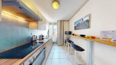 Cuisine ou kitchenette dans l'établissement Les Cordonniers