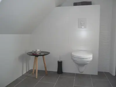 Salle de bains dans l'établissement Charmant sudio aux portes de Colmar