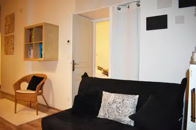 Coin salon dans l'établissement Le TRICOTIN gîte 2-4 personnes