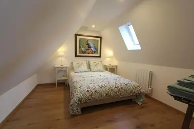 Un ou plusieurs lits dans un hébergement de l'établissement Chambre chez l'habitant - L Écureuil - Cœur de Riquewihr - 2 personnes