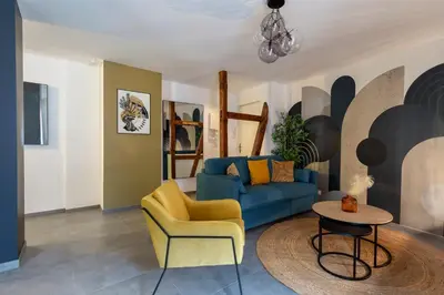 Télévision ou salle de divertissement dans l'établissement Appartement Pandore - Colmar City Center - Balcony