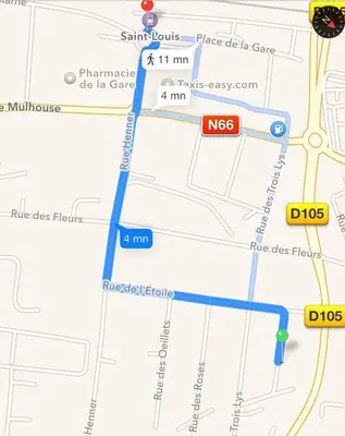 Plan de l'établissement Joli Studio A Euroairport-BASEL-MULHOUSE-FREIBURG