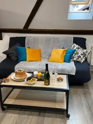 Coin salon dans l'établissement Gîte du Figuier 4 à 6 personnes Sélestat Centre-Alsace