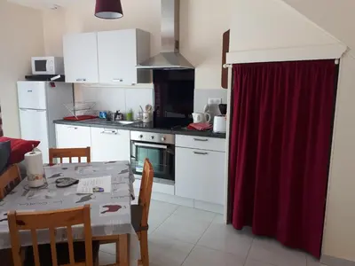 Cuisine ou kitchenette dans l'établissement Le Cocon d'Alsace