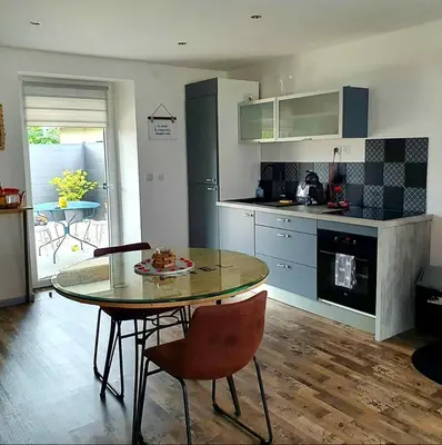 Cuisine ou kitchenette dans l'établissement Espace détente Champagney