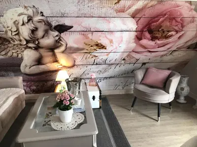 Coin salon dans l'établissement Gite Riquewihr 