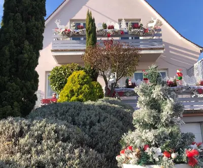 Jardin de l'établissement Gite Riquewihr 
