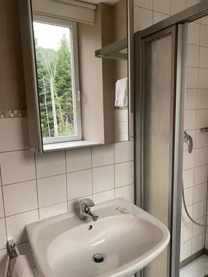 Salle de bains dans l'établissement Le Domaine De Pairis