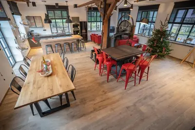 Cuisine ou kitchenette dans l'établissement Gîte du Fronzell