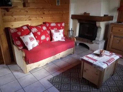 Coin salon dans l'établissement Chalet Les Sapins Argentés