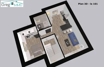 Plan de l'établissement Le 101-GregIMMO-Appart'Hôtel