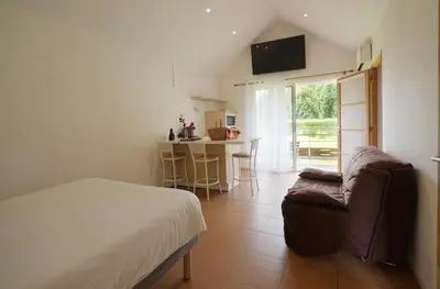 Cuisine ou kitchenette dans l'établissement San-Val' Eau