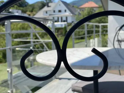 Balcon ou terrasse dans l'établissement Le Clos des Pommiers