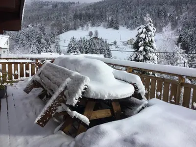L'établissement Chalet le val’tin en hiver