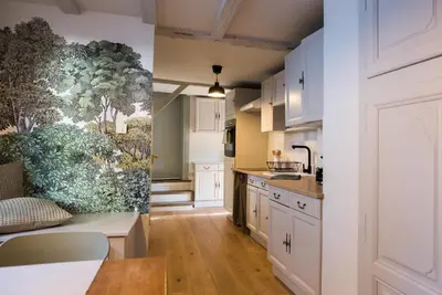 Cuisine ou kitchenette dans l'établissement Le cocon de Jules