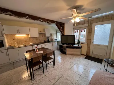 Cuisine ou kitchenette dans l'établissement Appartement à Mitzach