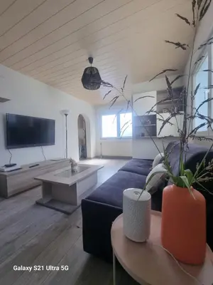 Télévision ou salle de divertissement dans l'établissement MAISON COSY 7 minutes des frontières