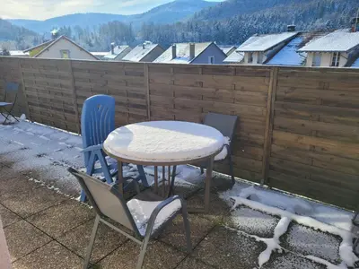 Vue générale sur la montagne ou vue sur la montagne depuis l'hôtel