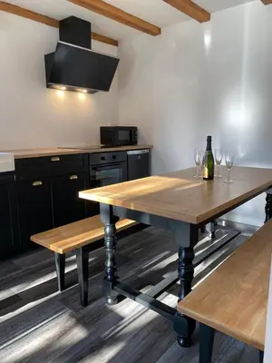 Cuisine ou kitchenette dans l'établissement Gîte Magnolia Châtenois ALSACE