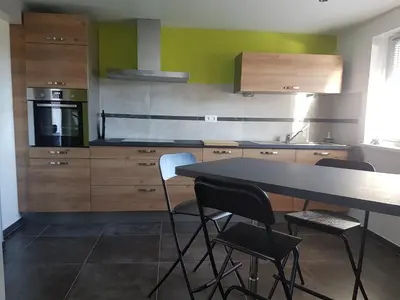 Cuisine ou kitchenette dans l'établissement Le gîte des Kritter