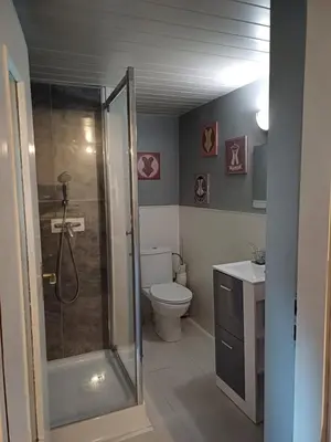 Salle de bains dans l'établissement LE GITE