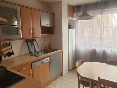 Cuisine ou kitchenette dans l'établissement Mulhouse,Grand appart cosy&lumineux, 78m2 , pour 5 personnes