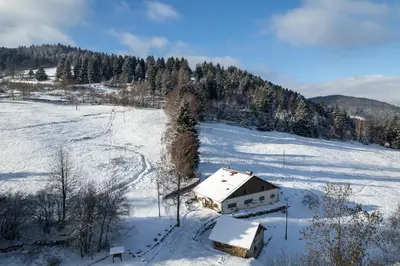 Paysage naturel près de le chalet