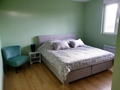 Un ou plusieurs lits dans un hébergement de l'établissement Maison villa de charme
