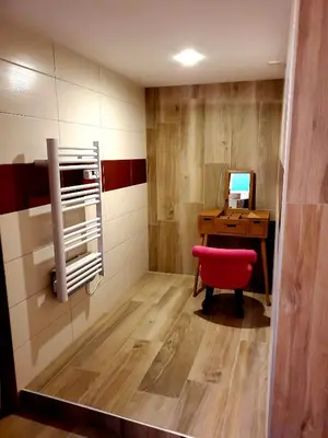 Cuisine ou kitchenette dans l'établissement charmant appartement alsacien