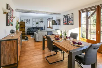 Coin salon dans l'établissement Gîte chez Patou