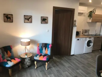 Cuisine ou kitchenette dans l'établissement Auberge du Parc