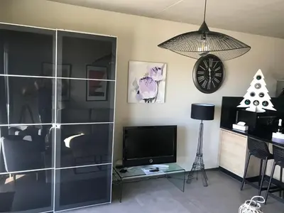 Télévision ou salle de divertissement dans l'établissement TheGuthPlace