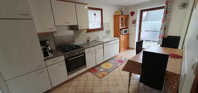 Cuisine ou kitchenette dans l'établissement Gaby et Georges